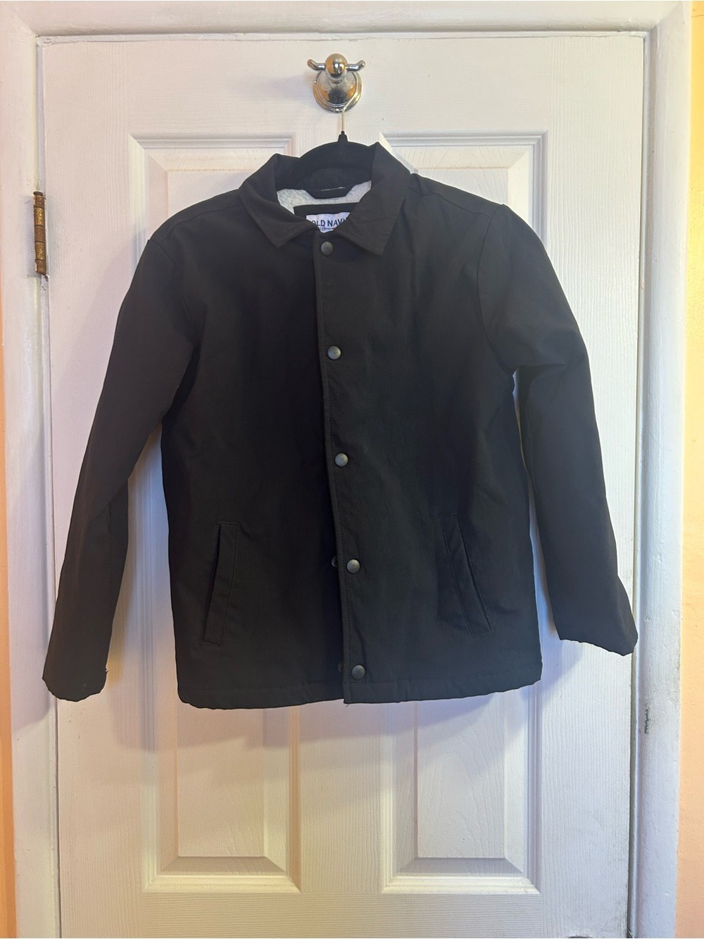 Old Navy Black Kids Jean-Style Jacket with Snap Buttons